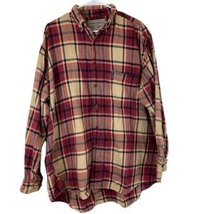 Vtg 90's Y2k Abercrombie Mens L Big Shirts Plaid Flannel Grunge Button‎ Down